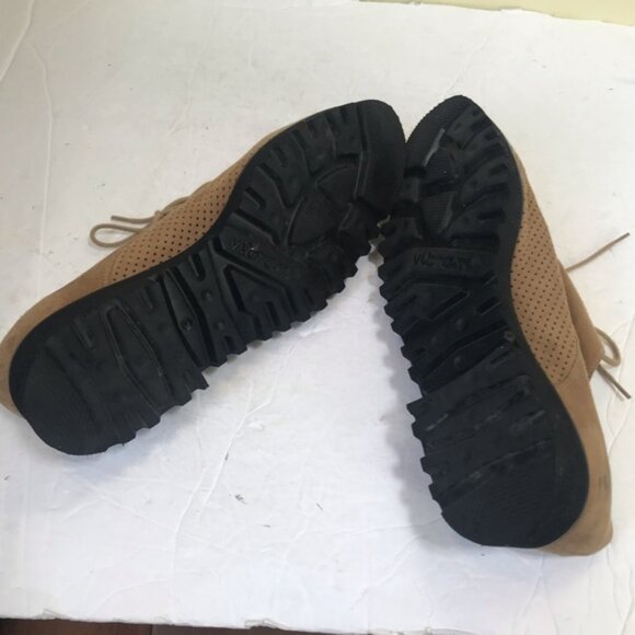 Ron White Oxford Laces Shoe Slide Suede Leather Tan Vibram Sneaker Platform 9.5 - Picture 6 of 14